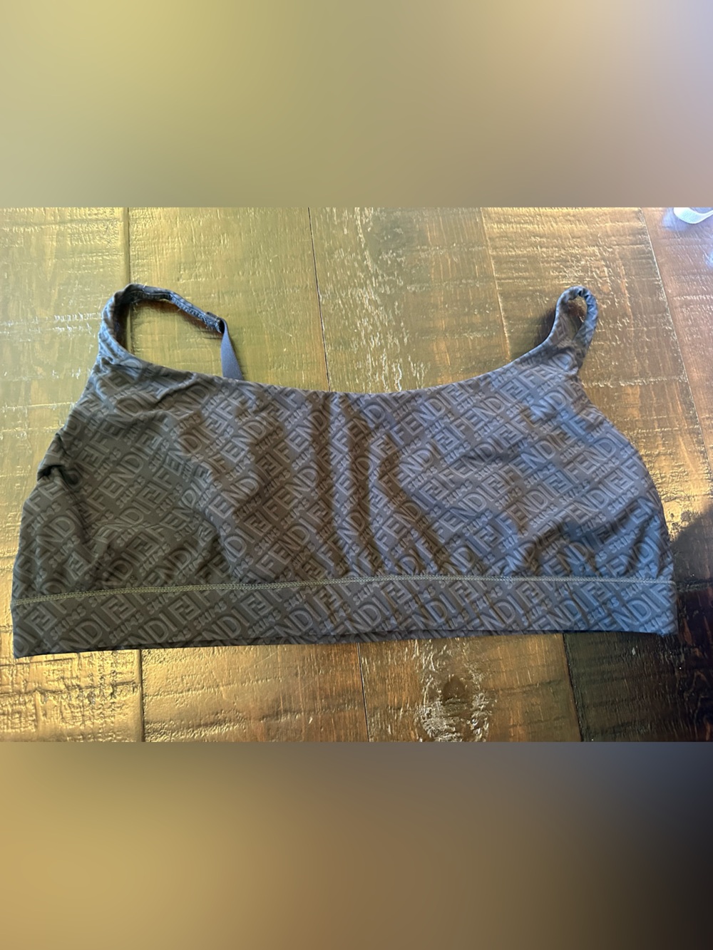 Fendi Monogram Black Logo Tank/Bralette Size 2X